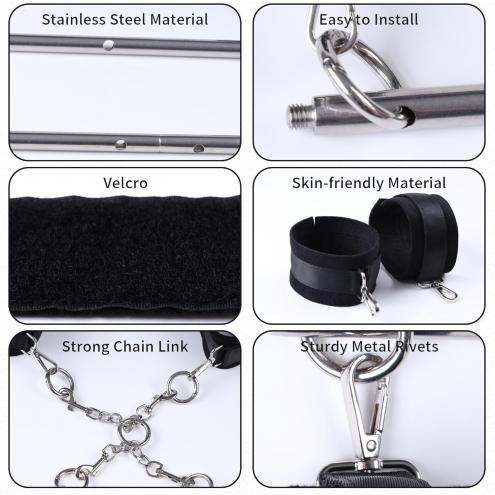 БДСМ-набор LOCKINK YEAHWOW Door Swing Leg Spreader Bondage set