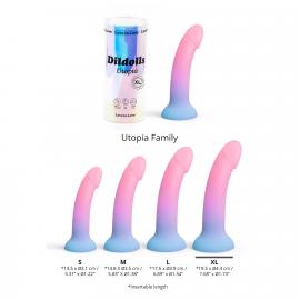 Дилдо с цветным градиентом Love To Love DILDOLLS - UTOPIA XL ультрамягкий - 3