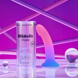 Дилдо с цветным градиентом Love To Love DILDOLLS - UTOPIA XL ультрамягкий - 2
