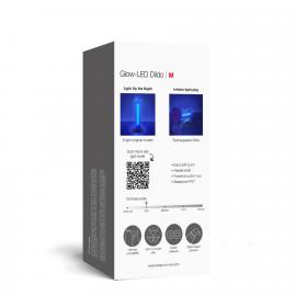 Дилдо, що світиться Strap-On-Me Glow-LED Dildo Purple - M - 7