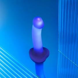 Дилдо, що світиться Strap-On-Me Glow-LED Dildo Purple - M - 5