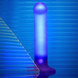 Дилдо, що світиться Strap-On-Me Glow-LED Dildo Purple - M - 4