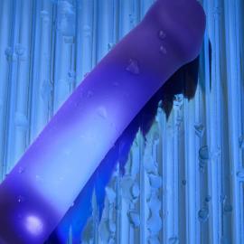Дилдо, що світиться Strap-On-Me Glow-LED Dildo Purple - M - 3