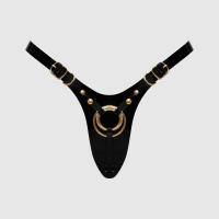 Трусики для страпона Strap-On-Me Leatherette Harness Fabulous - One Size - Black Glossy