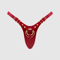 Трусики для страпона Strap-On-Me Leatherette Harness Fabulous - One Size - Red Glossy