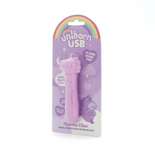 Вібратор-єдиноріжка Unihorn USB Bullet – Karma Lilac, віброкуля, USB-зарядка, 10 режимів