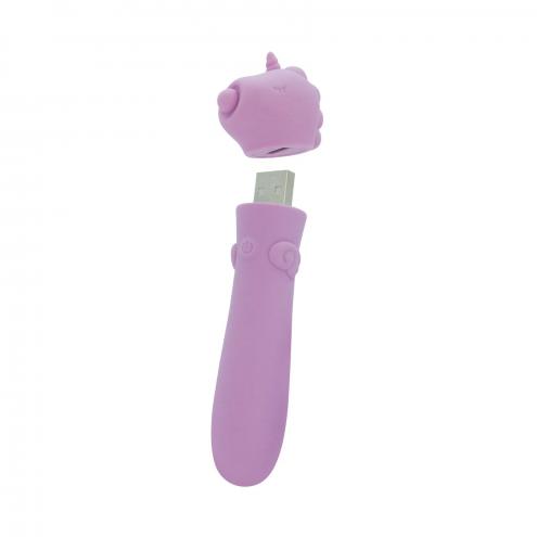 Вібратор-єдиноріжка Unihorn USB Bullet – Karma Lilac, віброкуля, USB-зарядка, 10 режимів