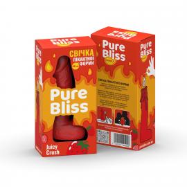Ароматна свічка пікантної форми Pure Bliss Red Juicy Crush (Ягідний вибух) 15 см - 7