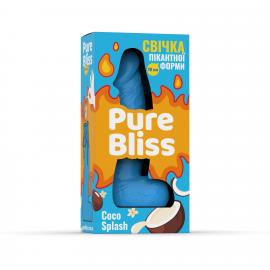 Ароматна свічка пікантної форми Pure Bliss Blue Coco Splash (Кокосове молоко) 15 см - 3