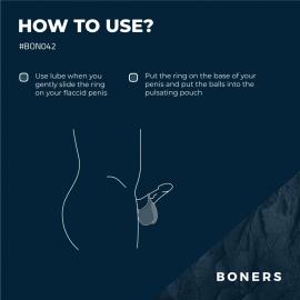 Ерекційне кільце Boners Stimulating Ball Pouch - 5