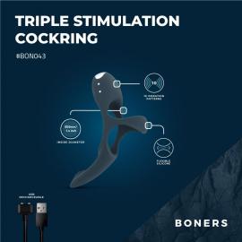 Ерекційне кільце Boners Triple Cockring - 2