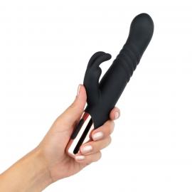 Вібратор-кролик Rosy Gold - Rabbit Vibrator with thrusting function - Black - 6