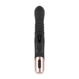 Вібратор-кролик Rosy Gold - Rabbit Vibrator with thrusting function - Black - 7