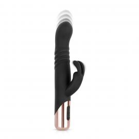 Вібратор-кролик Rosy Gold - Rabbit Vibrator with thrusting function - Black - 1