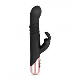 Вібратор-кролик Rosy Gold - Rabbit Vibrator with thrusting function - Black - 10