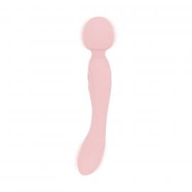 Вібромасажер Good Vibes Only - SIMI Double-Sided Wand Vibrator Soft Silicone - Pink - 2