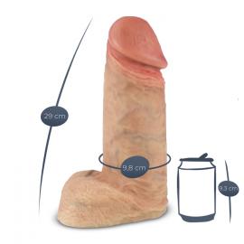 Фалоімітатор SilexD Premium Real Skin Flesh (11in MODEL 1), без коробки - 6