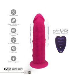 Фаллоимитатор с вибрацией SilexD Henry Vibro Pink (MODEL 2 size 7in) + LRS, диаметр 4,4 см - 7