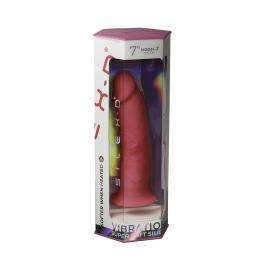 Фаллоимитатор с вибрацией SilexD Henry Vibro Pink (MODEL 2 size 7in) + LRS, диаметр 4,4 см - 8