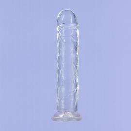 Прозрачный фаллоимитатор на присоске ADDICTION Vertical Dong 9, вибропуля в подарок - 6