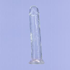 Прозрачный фаллоимитатор на присоске ADDICTION Vertical Dong 9, вибропуля в подарок - 5