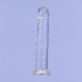 Прозрачный фаллоимитатор на присоске ADDICTION Vertical Dong 9, вибропуля в подарок - 7