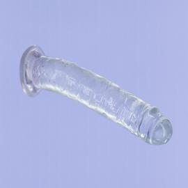 Прозрачный фаллоимитатор на присоске ADDICTION Vertical Dong 9, вибропуля в подарок - 4