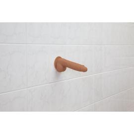 Фалоімітатор ADDICTION Steven 7.5 Silicone Dong Caramel, віброкуля в подарунок - 3