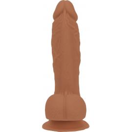 Фалоімітатор ADDICTION Steven 7.5 Silicone Dong Caramel, віброкуля в подарунок - 5