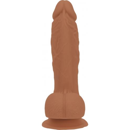 Фалоімітатор ADDICTION Steven 7.5 Silicone Dong Caramel, віброкуля в подарунок
