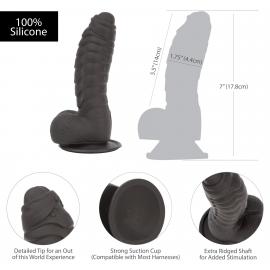 Фалоімітатор ADDICTION Ben 7 Dildo With Balls Black, віброкуля в подарунок - 2