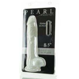 Фаллоимитатор ADDICTION Pearl 8.5 Dildo with Balls, вибропуля в подарок - 7