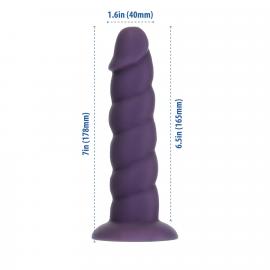 Фалоімітатор Fantasy by Addiction Unicorn Dildo 7 Purple, віброкуля в подарунок - 4