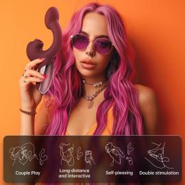 Смарт-вібратор Magic Motion Ponder Red, подвійна стимуляція, віброяйце+язичок для клітора - 4