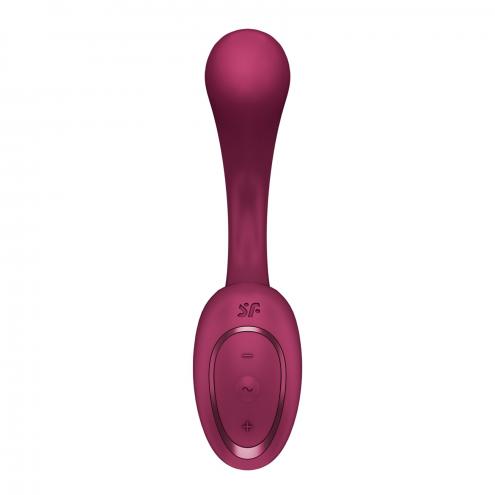Вагінально-кліторальний вібратор Satisfyer G for Goddess 2 Wine Red, 2 мотори