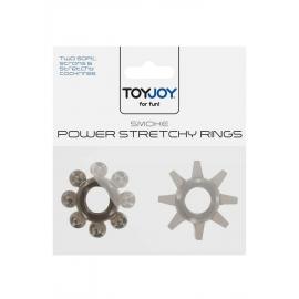 Ерекційні кільця Power Stretchy, 2 шт (чорний) - 3
