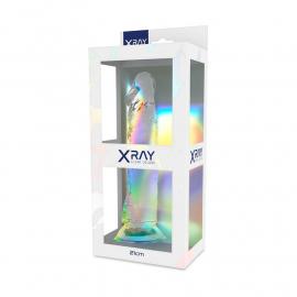 Прозрачный фаллоимитатор 18 х 4 см XRAY (Испания) - 5