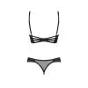 Комплект Obsessive Roxelia set otwarty (Чорний, XL/XXL)