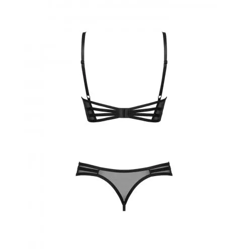 Комплект Obsessive Roxelia set otwarty (Чорний, XL/XXL)