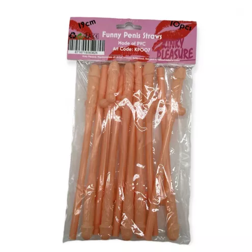 Трубочки в виде пениса Penis Drinking Straws 10 pcs