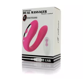 Вібратор для пар Massager Dual Vibrator USB 5 Functions / Remote Control - 10
