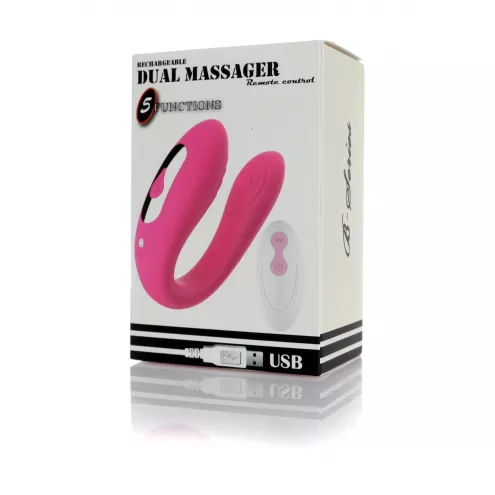Вибратор для пар Massager Dual Vibrator USB 5 Functions / Remote Control