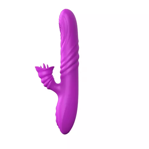 Вібратор Angelia, USB 3 functions of thrusting / 20 vibrations Purple