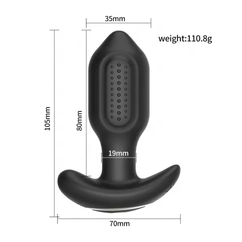 Анальна пробка з вібро Bliss APP - Vibrating Anal Plug