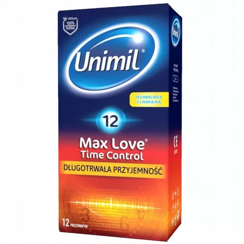 ПР. Презервативи UNIMIL BOX 12 MAX LOVE TIME CONTROL