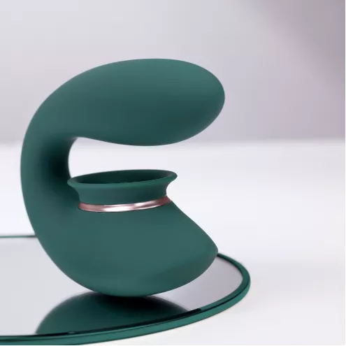 Вібратор Twitch 3 - Rechargeable Vibrator & Suction - Silicone - 10 Speed - Forest Green