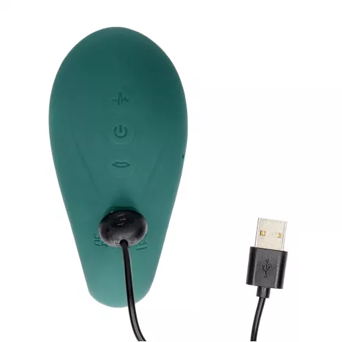 Вібратор Twitch 3 - Rechargeable Vibrator & Suction - Silicone - 10 Speed - Forest Green