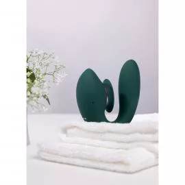 Вібратор Twitch 3 - Rechargeable Vibrator & Suction - Silicone - 10 Speed - Forest Green - 4