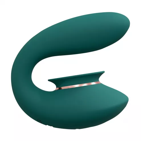 Вібратор Twitch 3 - Rechargeable Vibrator & Suction - Silicone - 10 Speed - Forest Green