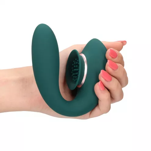 Вібратор Twitch 3 - Rechargeable Vibrator & Suction - Silicone - 10 Speed - Forest Green